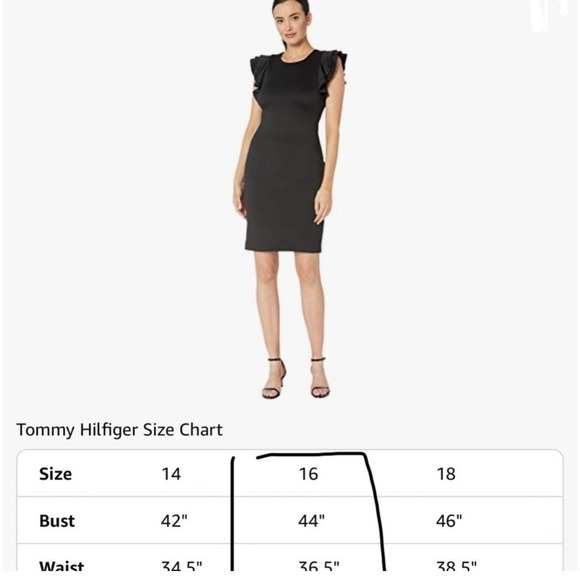 Tommy Hilfiger Womens Light Weight Scuba Dress Short Sleeve Dress Size 16 - Picture 13 of 15